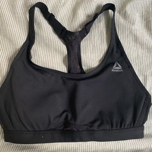 Reebok black sport bra small